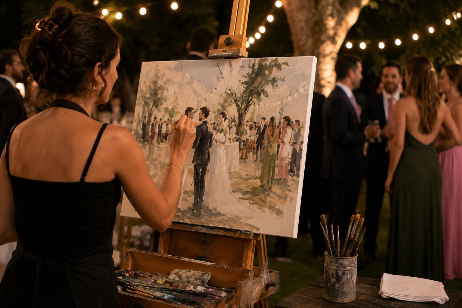 Ilustraciones personalizadas en directo para bodas